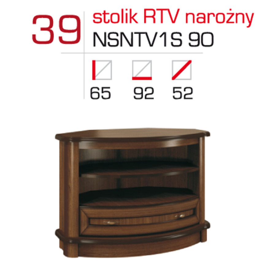 Szafka RTV narożna NSTV1S 90 NATALIA - Mebel Sokół Sokol meble