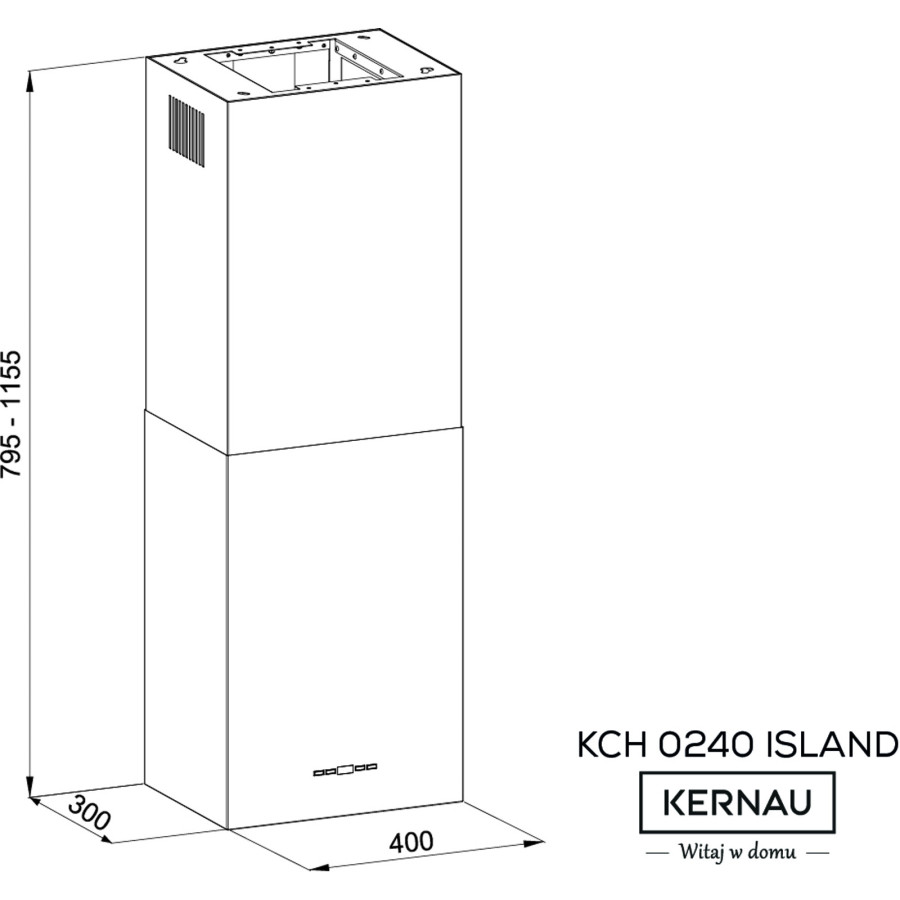 Okap wyspowy KCH 0240 W ISLAND -KERNAU KERNAU