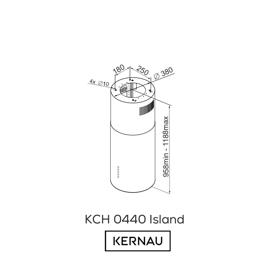 Okap wyspowy KCH 0440 W ISLAND -KERNAU KERNAU