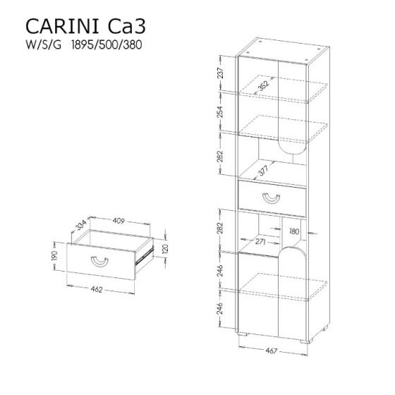 Carini CA3 Regał- Dolmar Dolmar