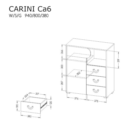 Carini CA6 Komoda- Dolmar Dolmar