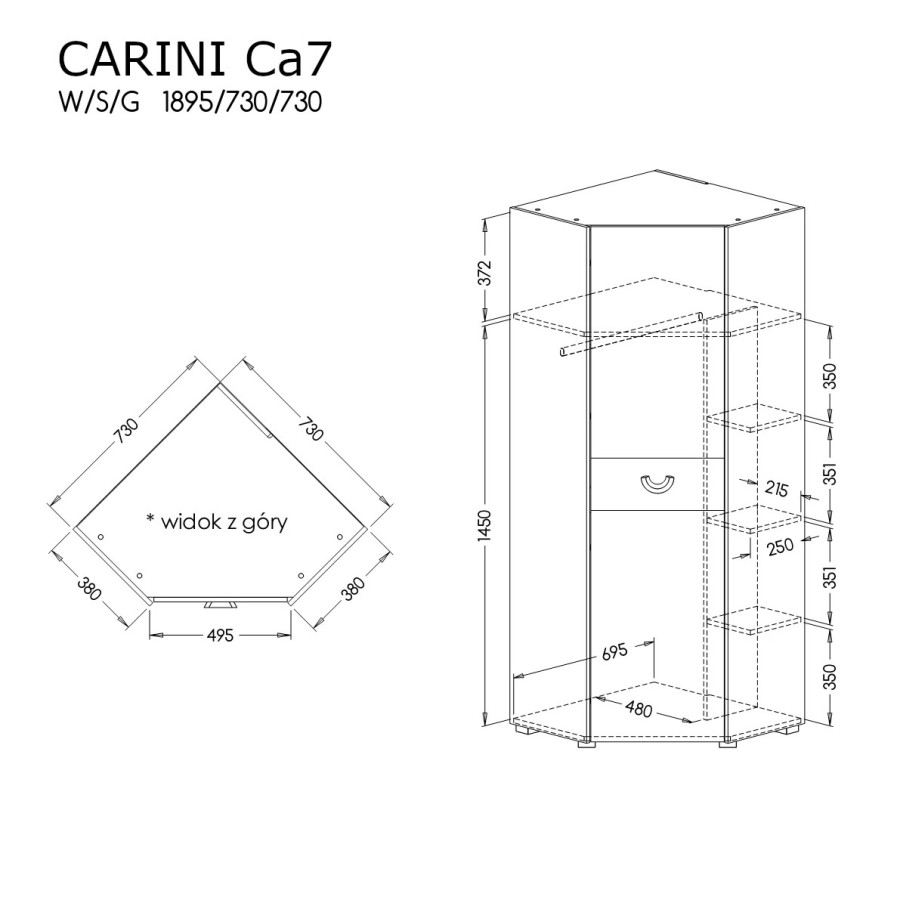 Carini CA7 Szafa narożna - Dolmar Dolmar