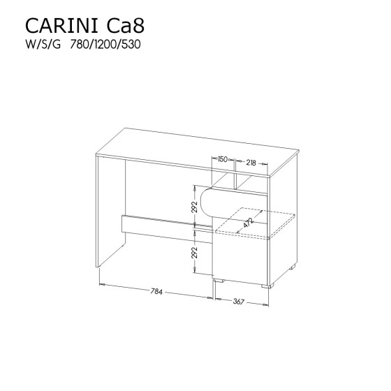 Carini CA8 Biurko - Dolmar Dolmar